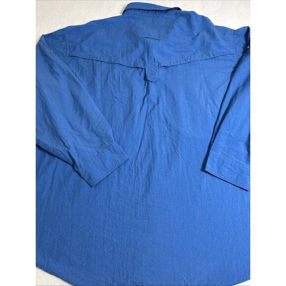 Remington Shirt Mens XXL 2XL Blue Vented Back Roll Tab Outdoor - Picture 9 of 10